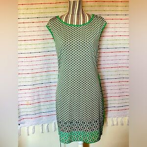 Max studio art deco coverup dress with belt geometric print - beachwear